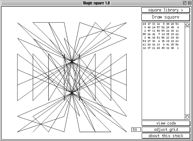 magic square HyperCard software screen shot