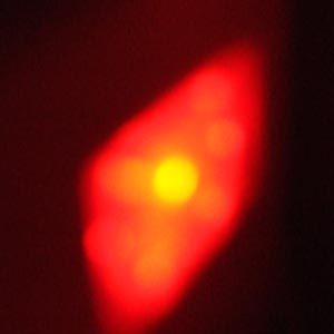 a red magnified standby light
