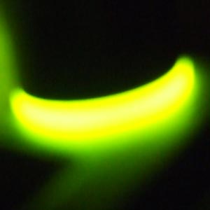a bright yellow magnified standby light